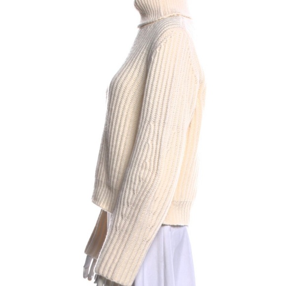 Goop G. Label Gwyneth Paltrow Graham merino ribbed cropped sweater. - Picture 3 of 5